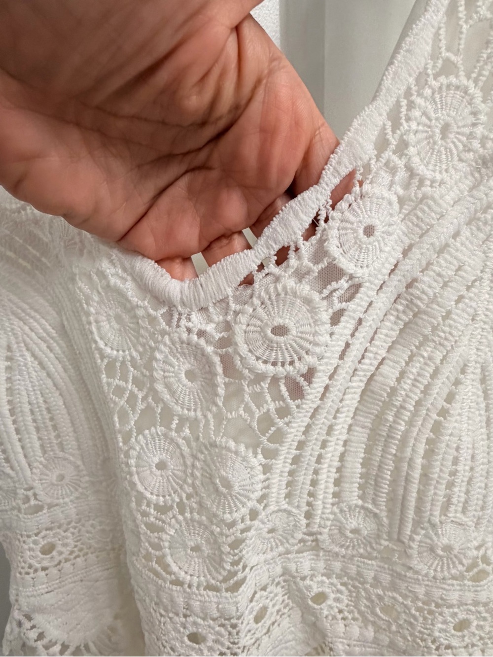 Others Follow White Crochet Lace Midi Dress - Picture 3 of 4